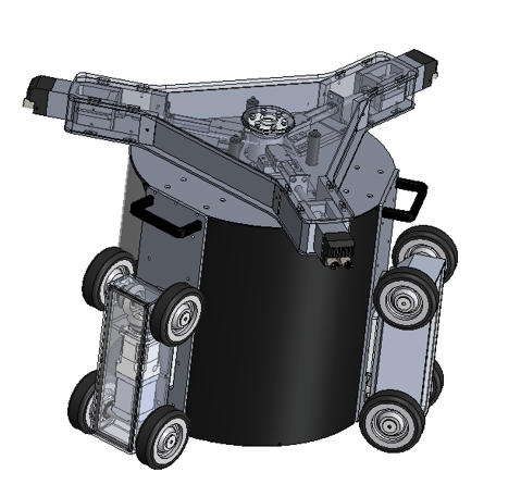 CHJT E-beam furnace wall cleaning wireless robot