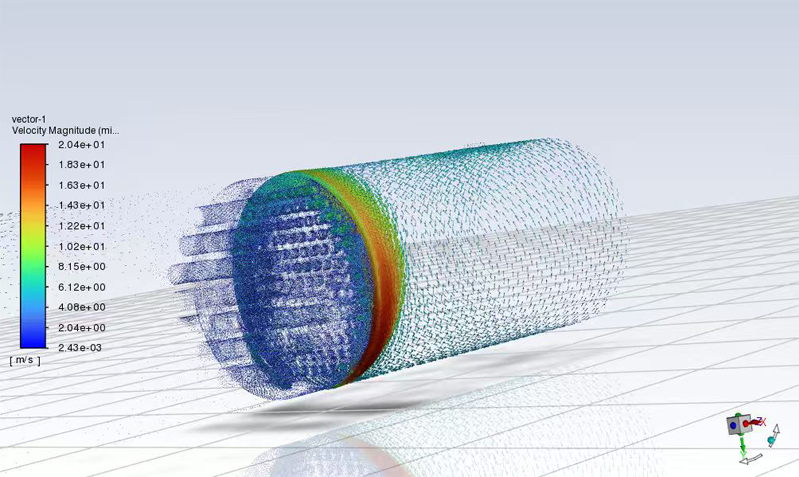Single-arm Carbon Nanotube CVD Furnace Temperature Simulation Diagram